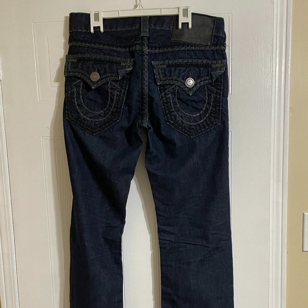 True Religion Late 2000s Dark Double Stitches Super Billy T Jeans - Picture 4 of 11